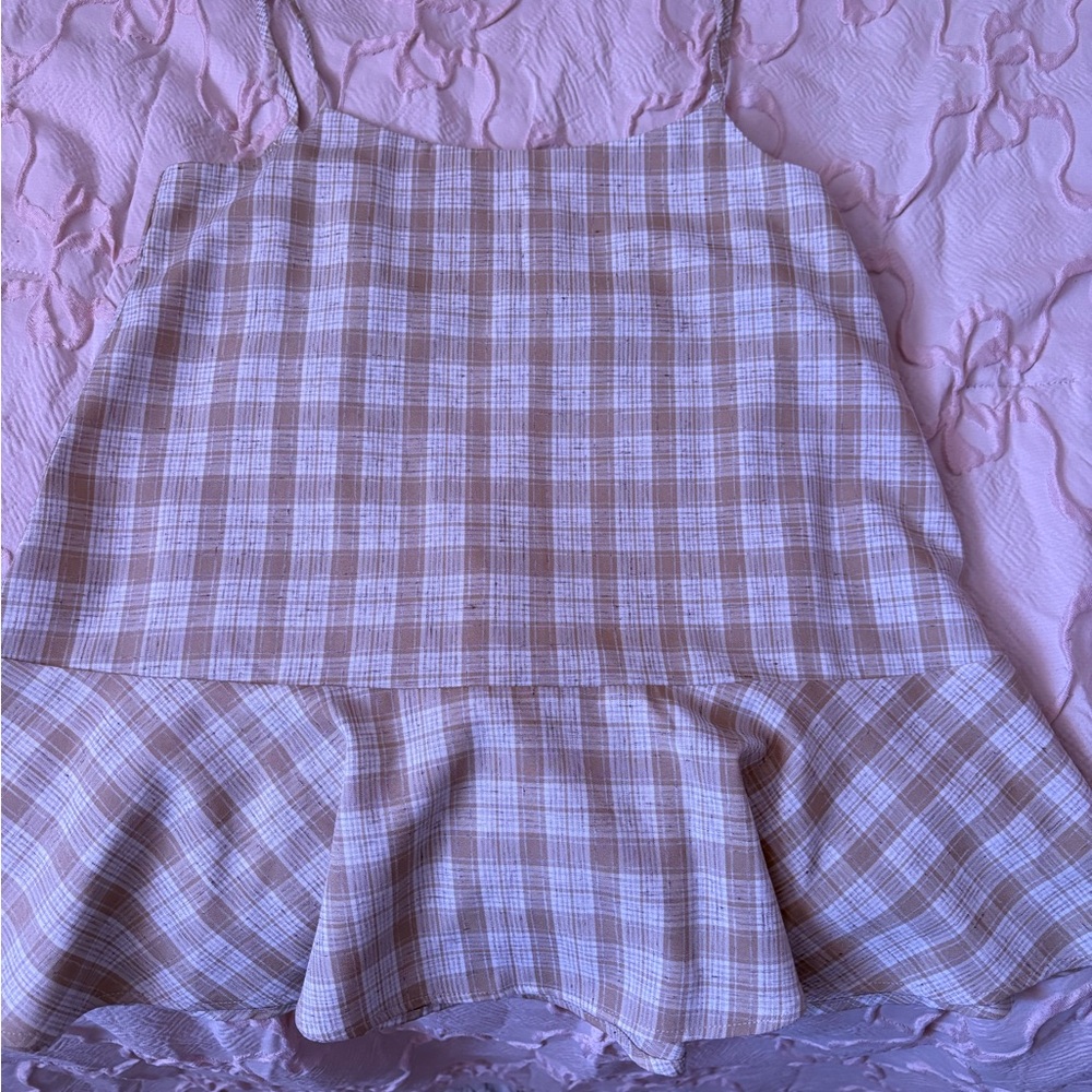 Plaid Sleeveless skirt